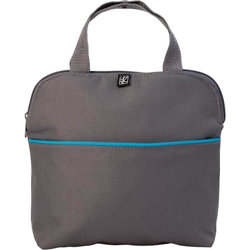 J.L. Childress MaxiCOOL Breastmilk Cooler - Baby Bottle & Food Bag - Ice Pack Included - Insulated & Leak Proof Breastmilk Cooler Bag for Travel - Grey/Teal