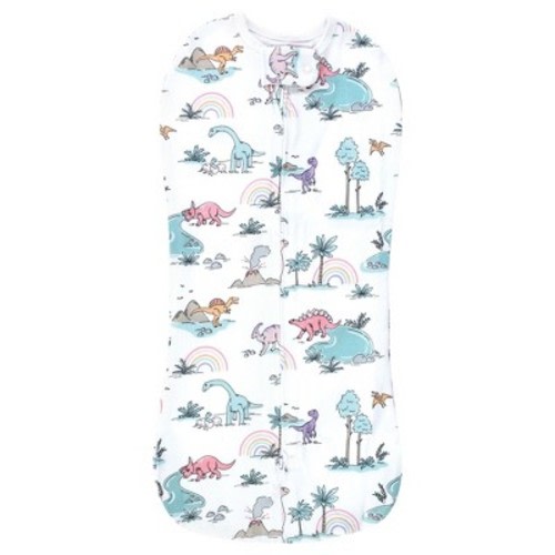 Hudson Baby Infant Girl Sleep Pod, Pink Dinosaur Adventures, 0-2 Months