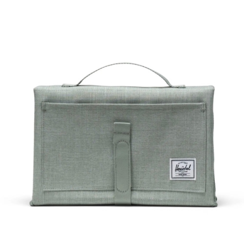 Sprout Change Mat - Iceberg Green Crosshatch