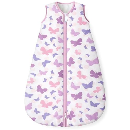 Yoofoss Baby Sleep Sack 0-6 Months, 1.5 Tog Baby Wearable Blanket with 2-Way Zipper, 100% Cotton Organic Fabric Winter Infant Sleeping Sack, Warm Soft Comfy