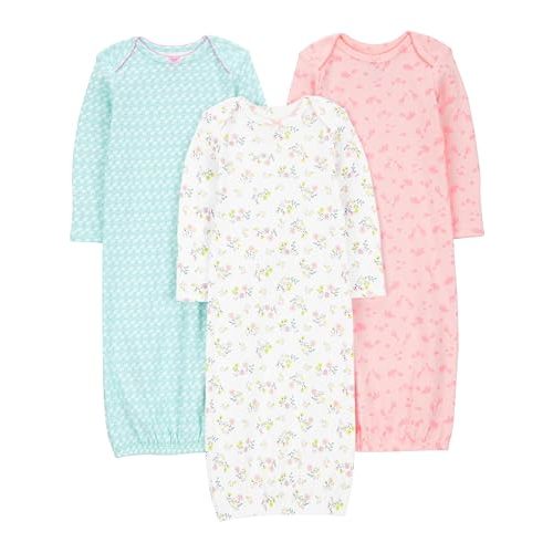 Simple Joys by Carter's Baby Girls' 3-Pack Cotton Sleeper Gown