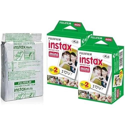 Fujifilm Instax Mini Instant Camera Film for Mini Instant Cameras - Capture Memories Anytime, Anywhere with Sunshine Photo Microfiber Cleaning Cloth... (5 Pack (Total 50 Shoots))