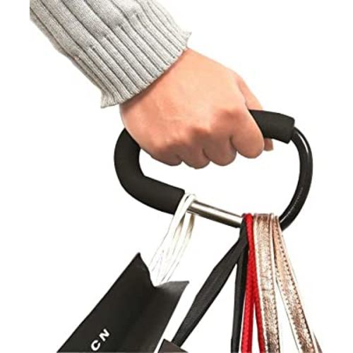 Stroller Hooks-2pacs X-Large 16cm(6.3") of Multipurpose Hook Clips-for Mommy Shopping Bags,Baby Diaper Bags,Groceries,Clothing,Purse(Stroller Accessories-Black).