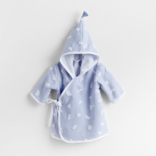 Personalized Razz Blue Organic Baby Bath Robe