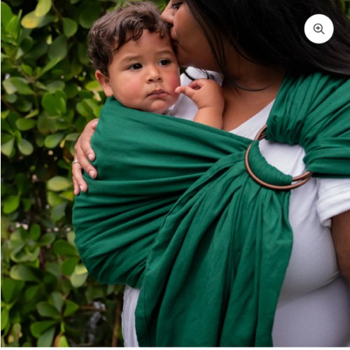 Pine Ring Sling – Forest Green & Emerald Baby Carrier | hope&plum