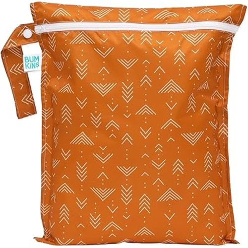 Bumkins Waterproof Wet Dry Clutch Bag for Baby, Travel, Swim Suit, Cloth Diapers, Pump Parts, Pool, Gym Clothes, Toiletry, Hook to Stroller, Daycare, Packing Pouch, Diaper Bag, Zip Reusable, Black