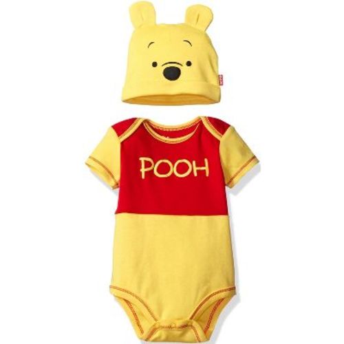 Disney Winnie The Pooh Newborn Baby Boys Bodysuit And Hat Set 0-3 Months