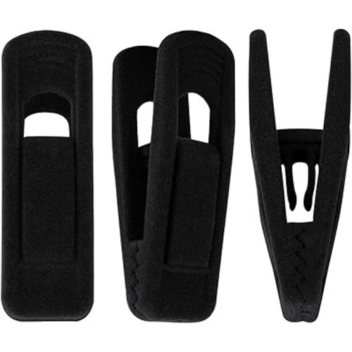 Trgowaul Thin Velvet Hangers Clips, Strong Finger Clips Perfect for Pants (20pc, Black)