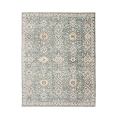 allen + roth with STAINMASTER Sapphire Petals 8 X 10 (ft) Blue Indoor Area Rug R1296 838 094120 at Lowes.com