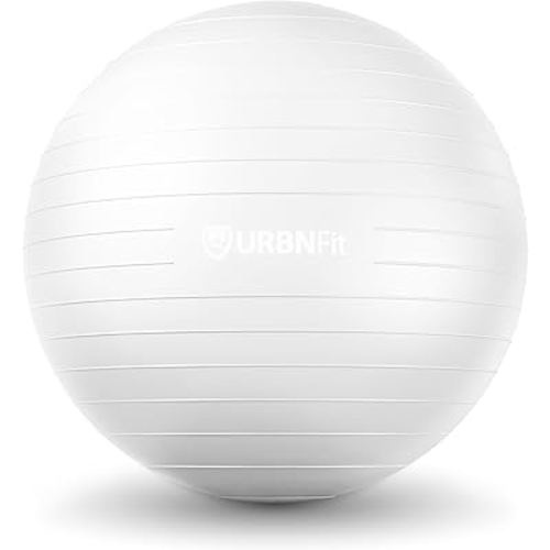 URBNFit Exercise Ball - Yoga Ball in Multiple Sizes for Workout, Pregnancy, Stability - Anti-Burst Swiss Balance Ball w/Quick Pump - Fitness Ball Chair for Office, Home, Gym