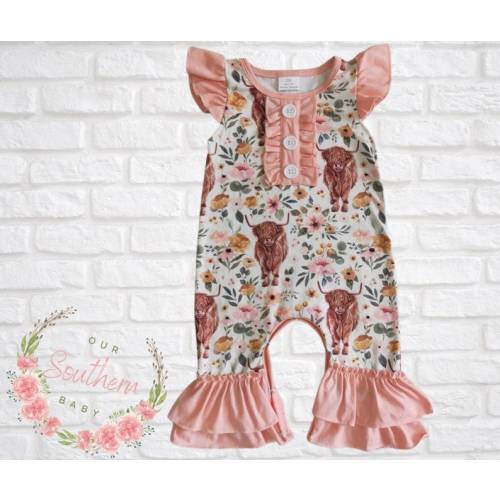 Cow Baby Romper Baby Full Outfit Set Toddler Cow Romper - Etsy