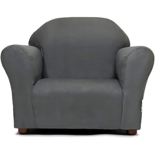 Roundy Toddler Armchair with Soft Microsuede Upholstery Durable Wooden Frame, Ergonomic Design, Fully Assembled, Comfortable Kids Chair for Ages 2-5, Ideal for Bedroom, Playroom & Daycare Use.