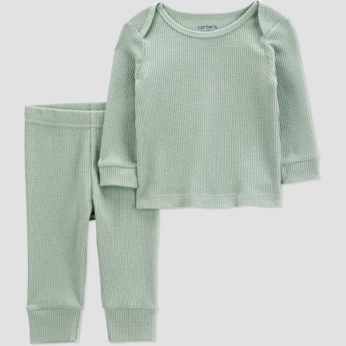 Carter's Just One You® Baby Boys' Thermal Sweatshirt and Jogger Pants Set - Green
