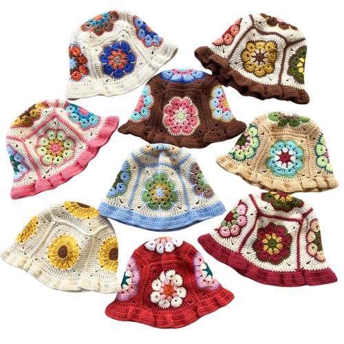 crochet baby toddler bucket hat, handknit cotton baby toddler flower bucket hat, kids photo shooting hat, soft cotton kids handmade hat,