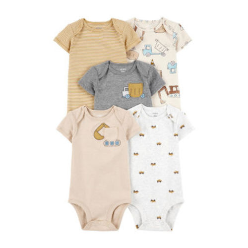 Carter's Baby Boys Round Neck Short Sleeve 5-pc. Bodysuit