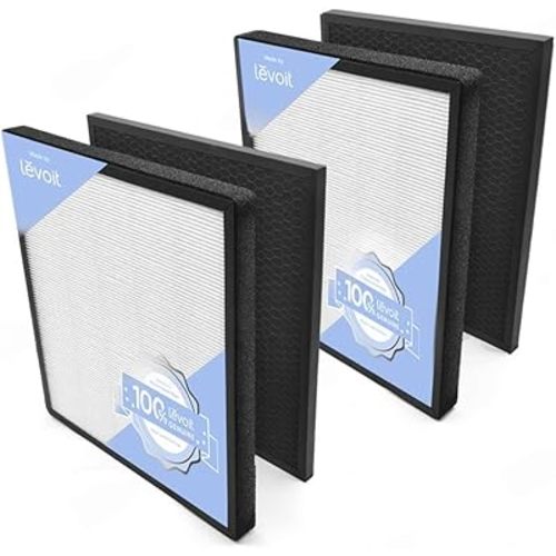 LEVOIT LV-PUR131 Replacement Filter, Genuine Air Purifier Filter, High-Efficiency Activated Carbon for Removal of Odor, Smoke, Pollen, Allergens, LV-PUR131-RF, 2 Pack