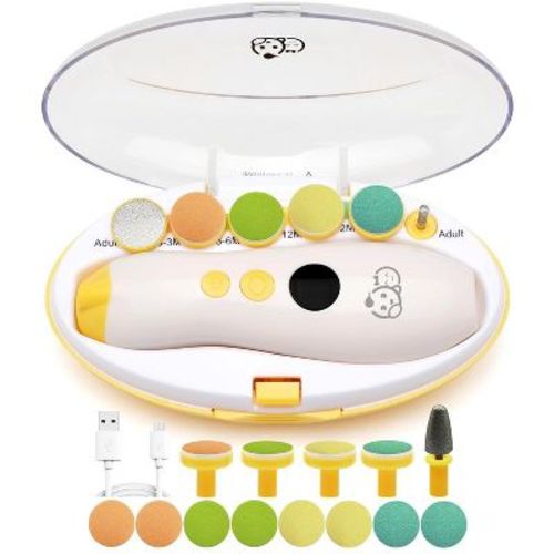 Baby Nail Trimmer 21 in 1, Usage Labeled Case & 13 Extra Replacement Tools, Nail File & Clipper, (Mango)