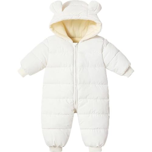 Infant Toddler Snowsuit Cute Baby Bear Suit Newborn Winter Coat Warm Hooded Jumpsuit for Boys Girls