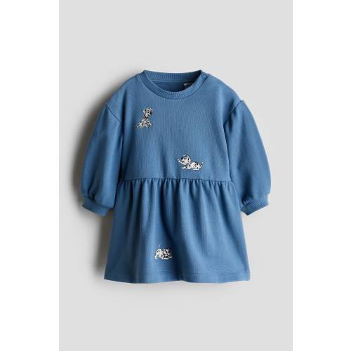 EMBROIDERY-DETAIL SWEATSHIRT DRESS