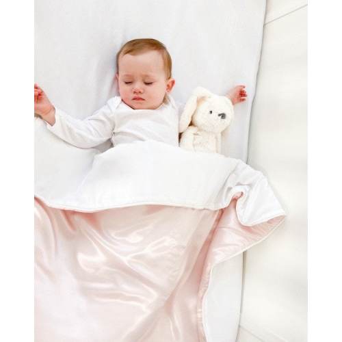 Satin Baby Blanket Custom Made your color Personalized embroidered available GREAT BABY GIFT