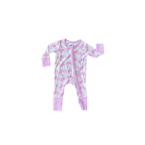 Carolina Crabs Pink Zippy Pajama – TidalTots