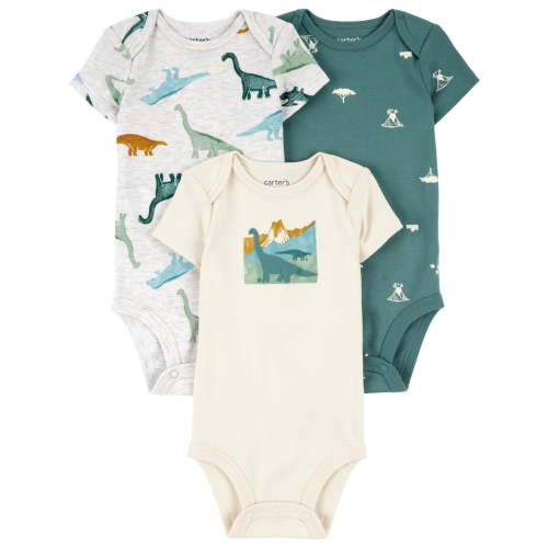Carter's Child of Mine Baby Boy Bodysuit, 3-Pack, Sizes Preemie-18 Months