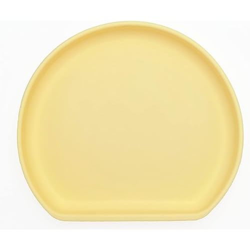 otterlove Silicone Baby Plate with Suction Base - 100% Platinum Pure LFGB Silicone with NO Fillers - BPA Free - Fits Most Highchair Trays (Undivided Plate + Cover - Sunshine)