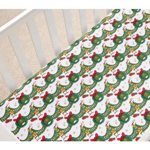 Dr. Seuss’s The Grinch™ Wreath Organic Crib Fitted Sheet