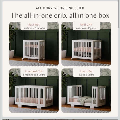 Yuzu 8-in-1 Convertible Bassinet & Crib - Grow With Me | Babyletto