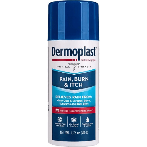 Dermoplast Pain, Burn & Itch Relief Spray for Minor Cuts, Burns and Bug Bites, 2.75 Oz (Packaging May Vary)