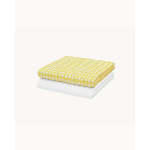 Gingham Sheet Set | Organic Crib Sheets | Nestig