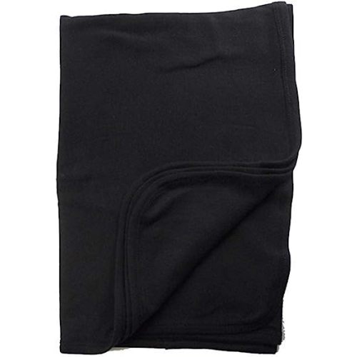 Baby Black Blank Receiving Blanket, 100% Cotton Fabric for 1-Pack Black (30 x 40 Inches / 100% Cotton Interlock)