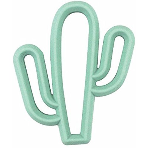 Itzy Ritzy Silicone Baby Teether – BPA-Free Infant Teether with Easy-to-Hold Design and Textured Back Side to Massage and Soothe Sore, Swollen Gums, Cactus