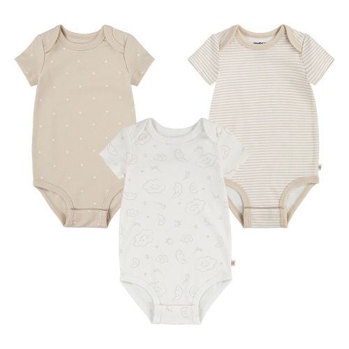 Newborn Baby Huggies Babywear® Organic Short Sleeve Bodysuits 3-Pack