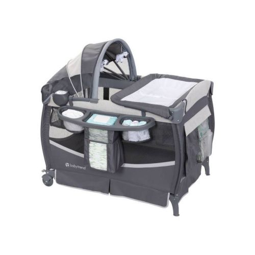Baby Trend Deluxe II Nursery Center Portable Playard, Color: Misty Gray