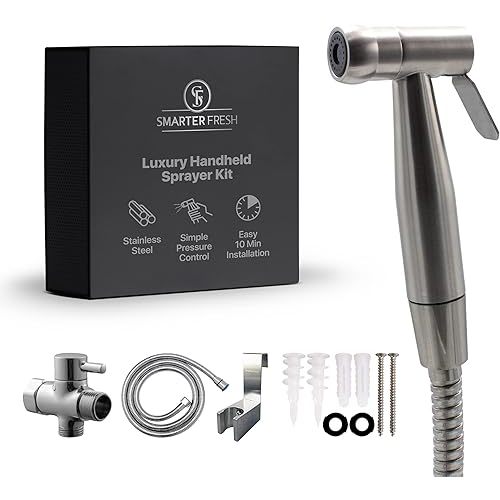 Bidet Sprayer for Toilet, Cloth Diaper Washer for Bathrooms – Handheld Bidet Toilet Sprayer - Easy 10-Minute Installation