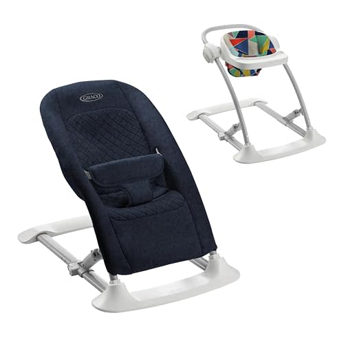 Graco Jumpstart 4-in-1 Adjustable Infant Activity Bouncer & Jumper, Versatile Baby Swing, Floor Seat, and Kids Chair with Snack Tray, Geo Pop
