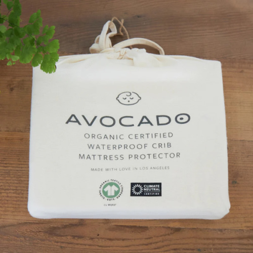 Organic Waterproof Crib Protector Pad | Avocado Green Mattress