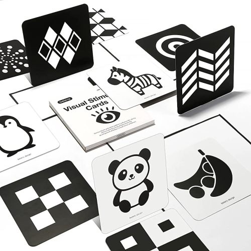 Amazon.com : beiens High Contrast Baby Flashcards, Newborn Brain Development Toys, Visual Stimulation Learning Activity Cards, 20 PCs 40 Pages 5.5'' x 5.5'' Educational Infants Gift : Toys & Games