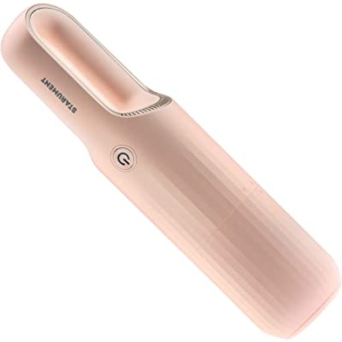 STARUMENT Portable Hand Vacuum Cleaner for Dust Pet Hair Dirt Home Car Interior, Furniture Lightweight Easy to Use, Compact Design Battery Rechargeable with USB-C Cable Pink