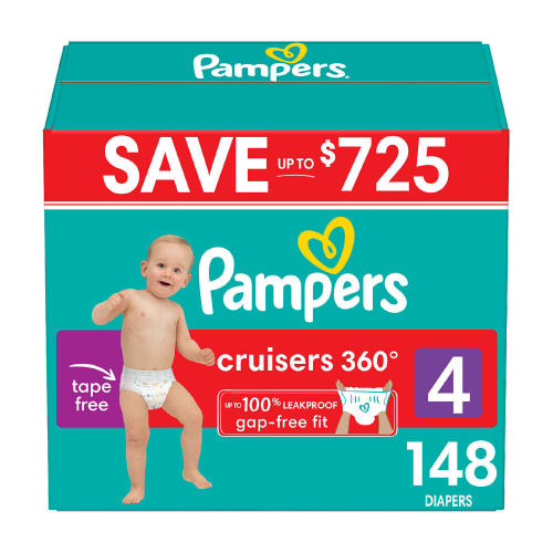 Pampers Cruisers 360 Diapers, Sizes 4-7 - Sam's Club