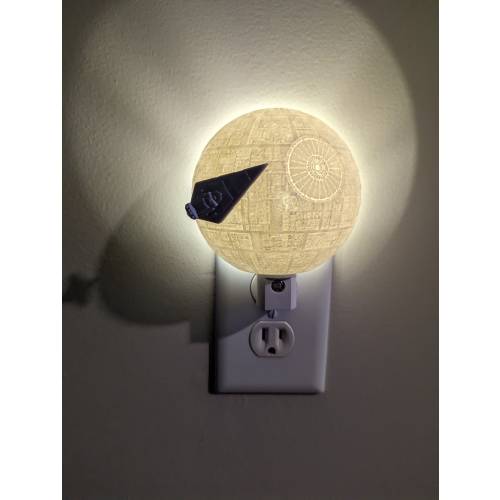 Dark Side LED Night Light | 3D printed Lithophane | Wall Plug for Bedroom, Bathroom, Hallway | Dusk to Dawn operation