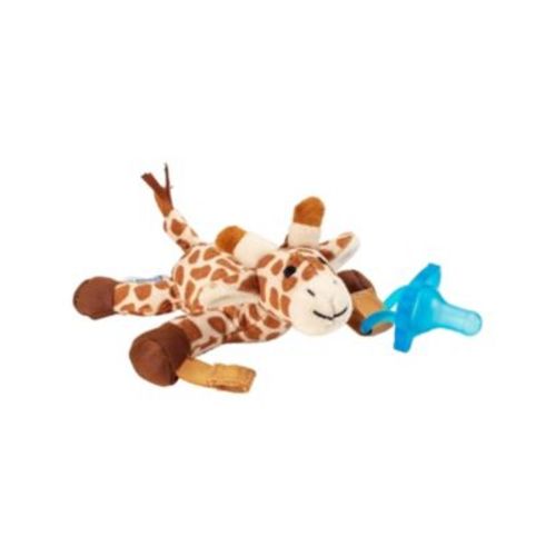 Baby Lovey Pacifier Holder & Teether Clip, Stuffed Animal with Pacifier