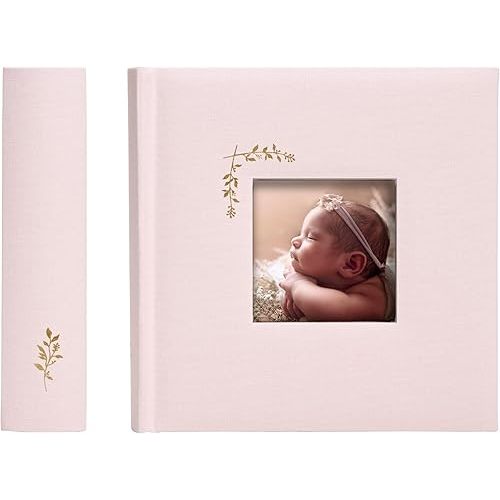 Elegant Linen Photo Album - 200 Acid-Free Pockets for 4x6 Pics - Perfect for Weddings & Gifts