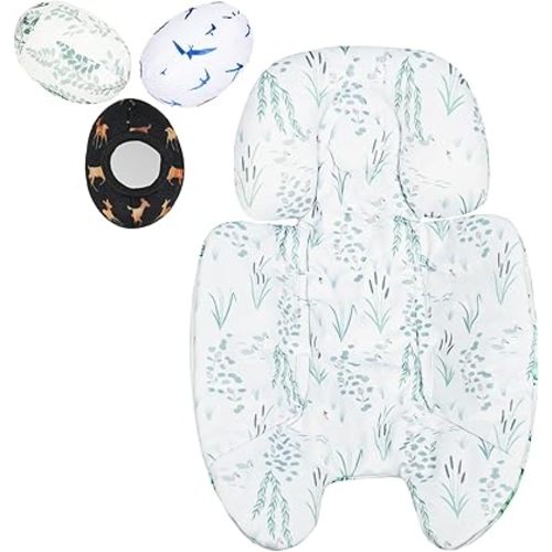 Newborn Insert and 3Pcs Replacement Toy Balls for Mamaroo, Breathable Reversible Infant Insert Compatible with Mamaroo Baby Swing & RockaRoo, Head & Body Support, Machine Washable