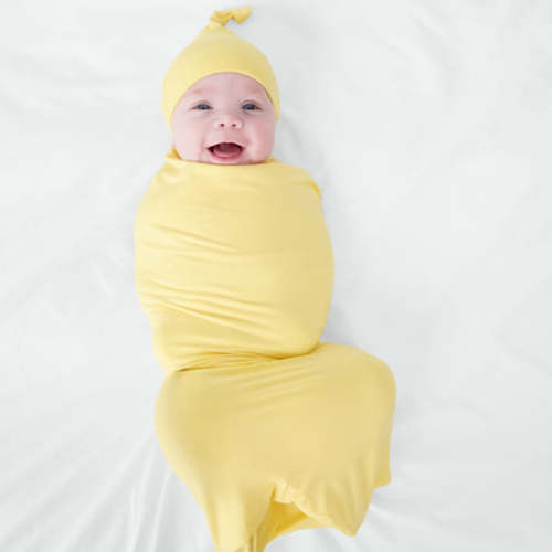 Lemon Twist Swaddle & Hat Set