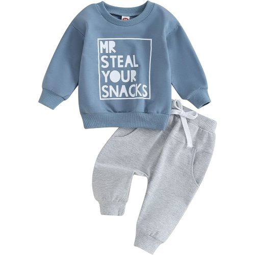Toddler Baby Boy Summer Clothes Short Sleeve Letter Print T-Shirt with Elastic Waist Shorts Set Summer Outfit