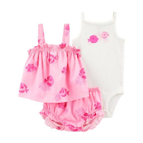 Carter's Child of Mine Baby Girl Outfit Set, 3-Piece, Sizes 0/3-24 Months