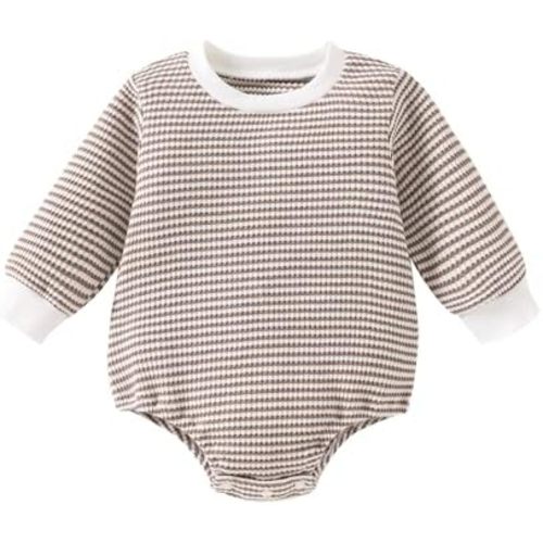 Baby Boy Girl Bubble Romper Newborn Summer Casual Bodysuit Unisex Short Sleeve Stripe Cotton Waffle Infant Outfit