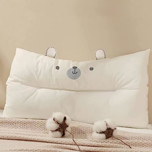 Choc chick Toddler Pillow, 20X12inches Machine Washable Soft Hypoallergenic Kids Pillows,100% Cotton Pillowcase Child Cute Animal Perfect Toddler Pillows for Sleeping 2 Year Old (Bear)